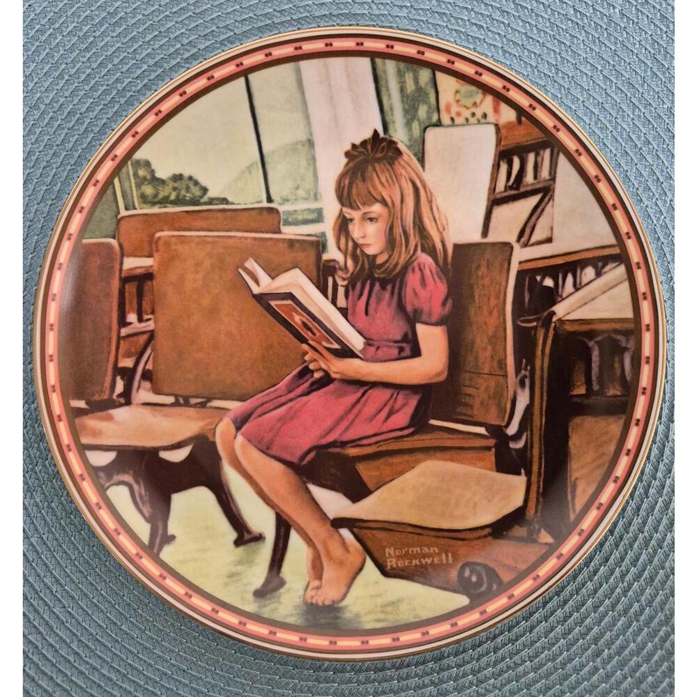 Norman Rockwell Collector's Plate - 1988 - "Worlds Away"